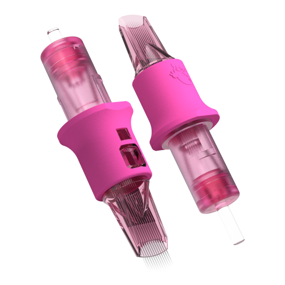 Box of 20 Ghost Pink Needle Cartridges - Magnum Medium Taper