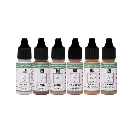 Li Pigments Victoria Felicia 3D Areola Pigment Set - 6x 10ml