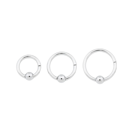 Tilum Titanium Captive Bead Hinged Clicker Ring with Ball