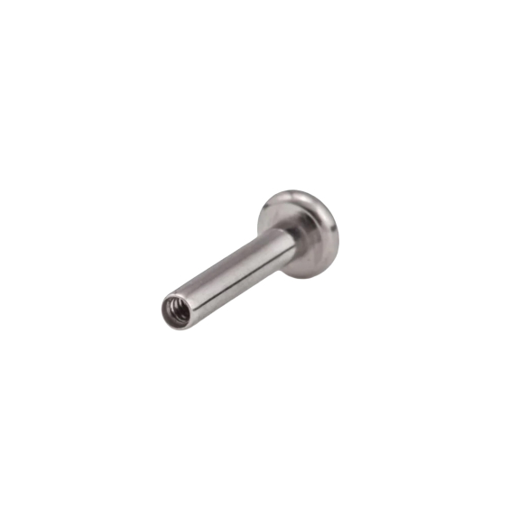 Tilum Titanium Internal Thread Labret Shaft - Flat Disc – Version 2