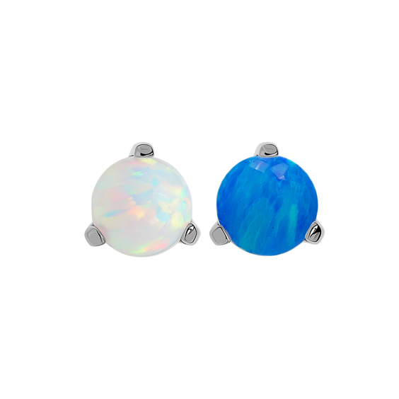 Tilum Titanium Threadless Pronged Opal Ball