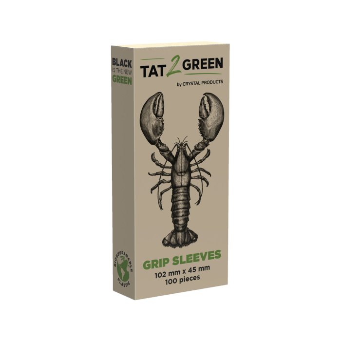 Box of 100 Tat2Green - Black Barrier Grip Sleeves