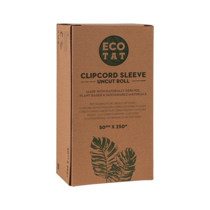 ECOTAT Clip Cord Sleeves - 250m Roll Uncut - 50mm