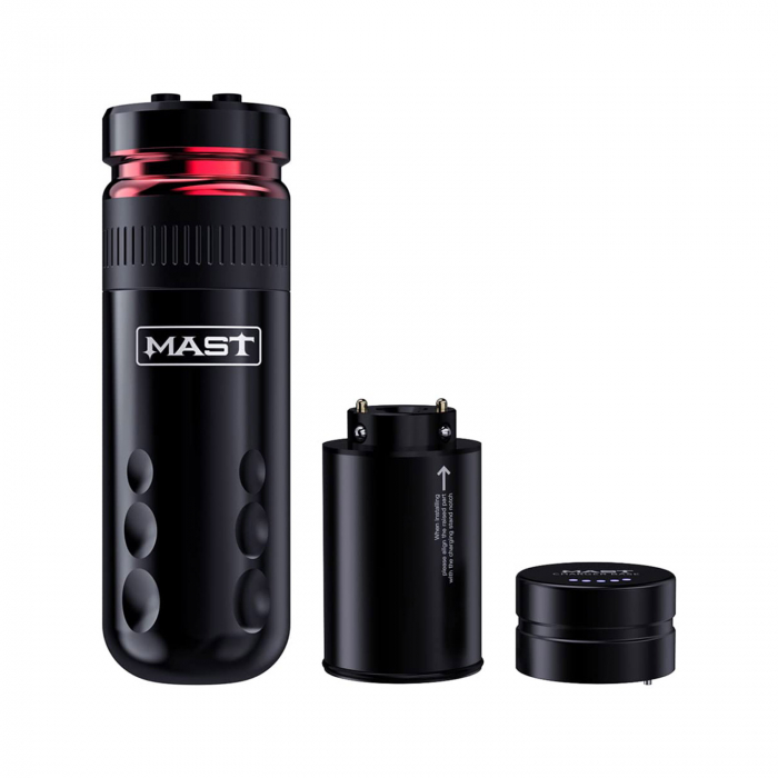 Dragonhawk Mast Racer Wireless Pen Tattoo Machine With Additional Battery - Black - 4.0mm Stroke
