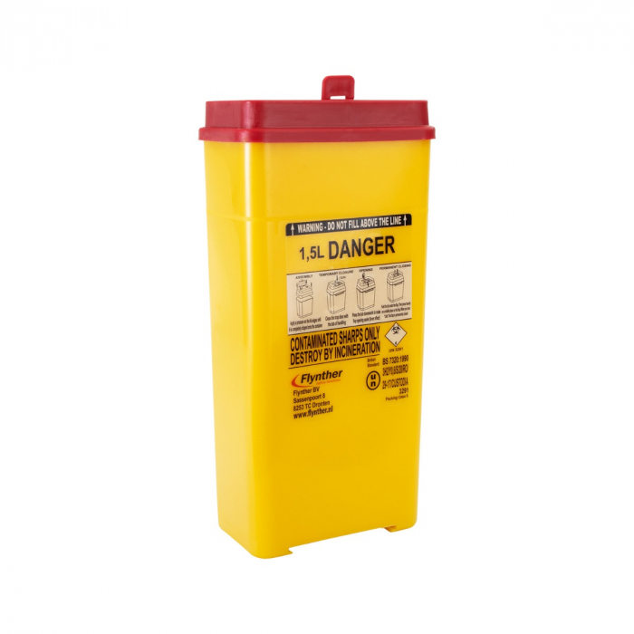 Flynther Tattoo Sharps Bin 1.5L Capacity