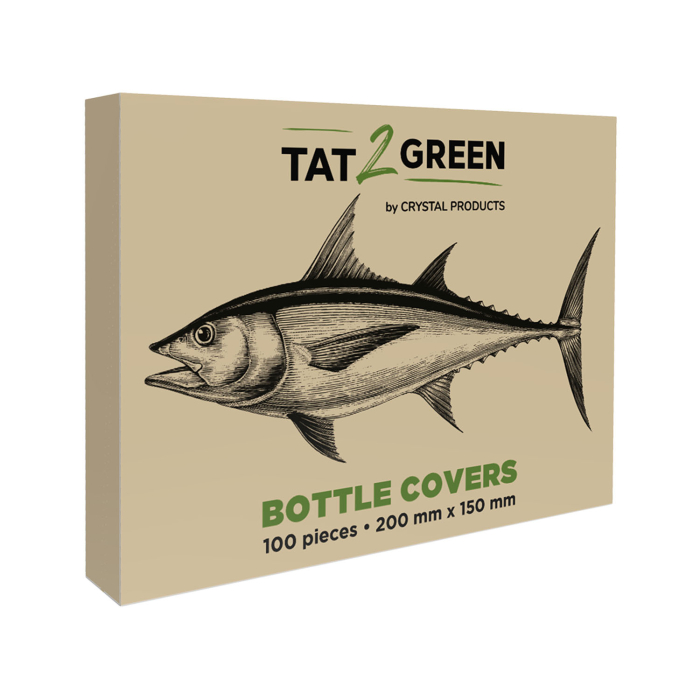 Box of 100 Tat2Green - Black Bottle Covers