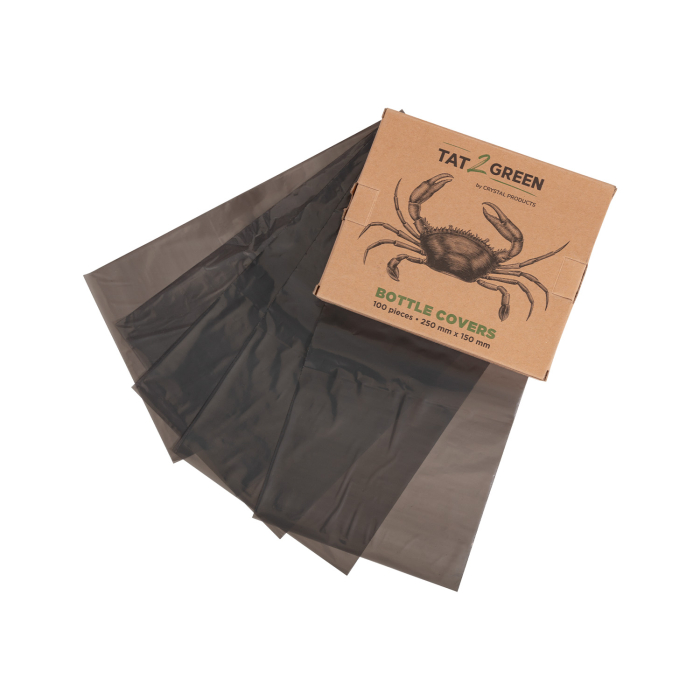 Box of 100 Tat2Green - Black Bottle Covers