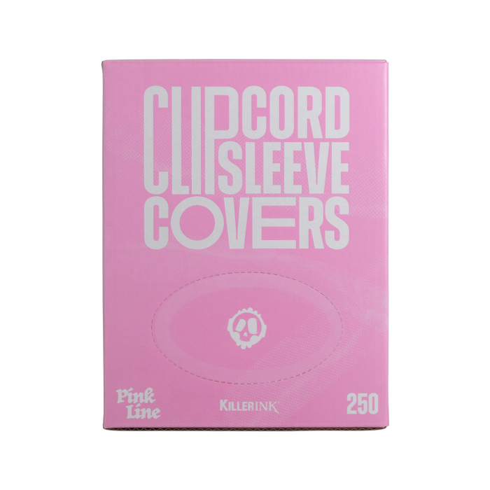 Box of 250 Killer Ink Pink Line Tattoo Clip Cord Sleeve