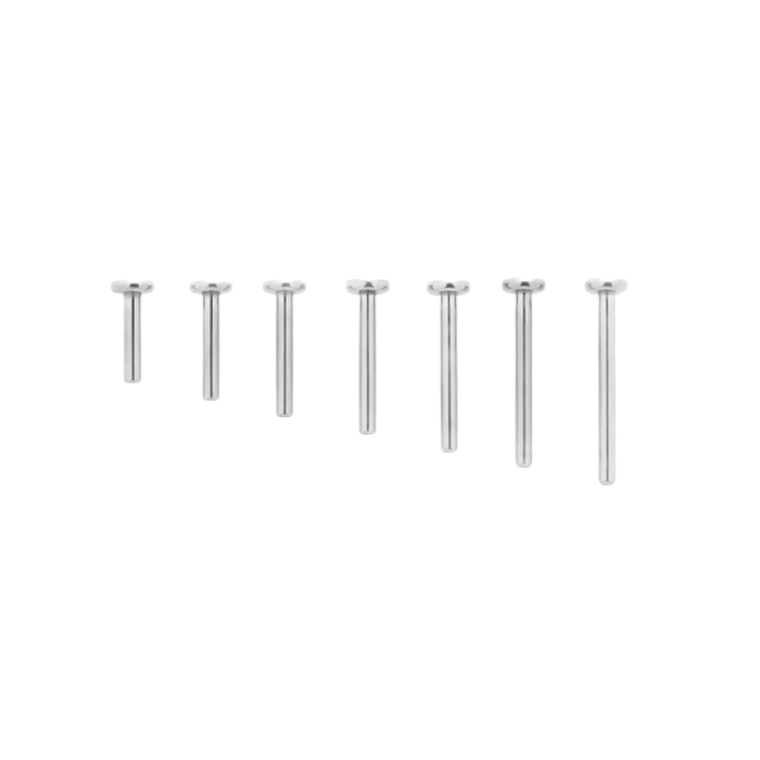 Tilum Titanium Threadless Flat Disc Labret Post