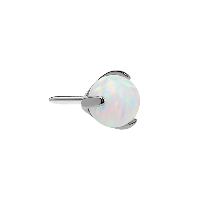 Tilum Titanium Threadless Pronged Opal Ball