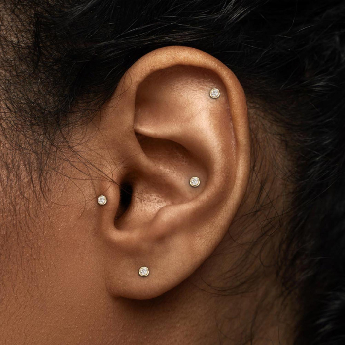 Tilum 14kt Gold Circle Threadless Top