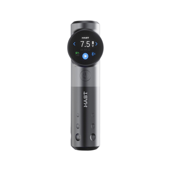 Dragonhawk Mast Archer Ultra Tattoo Machine with Charging Dock - Matte Gray - 4.5mm Stroke