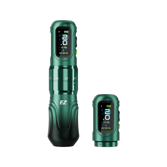 EZ P6 Wireless Tattoo Pen with Additional Battery - Green Gradient