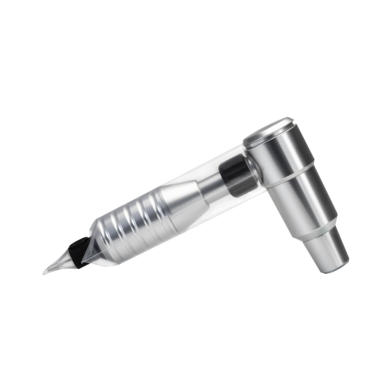 Killer Beauty Barrier Grip Sleeve on metallic tattoo machine handle.