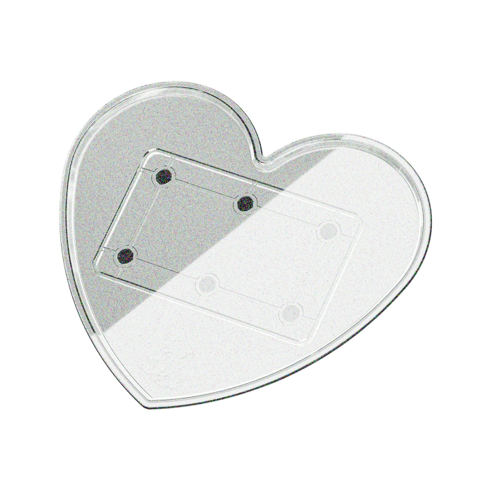 Ghost Heart Glitter Tray Top - Travel Tray Base Full System