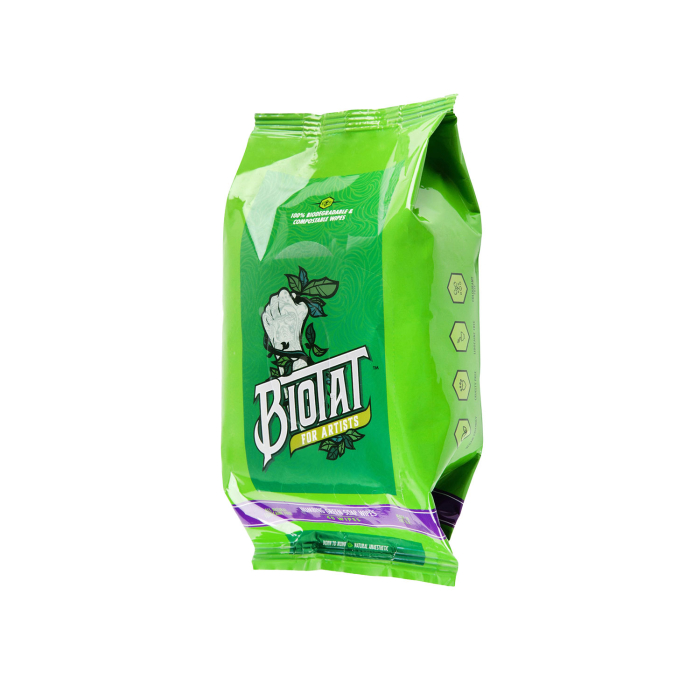 Pack of 40 BIOTAT Numbing Green Soap Wipes
