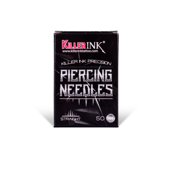 Box of 50 Killer Ink Precision STRAIGHT Sterilised Piercing Needles