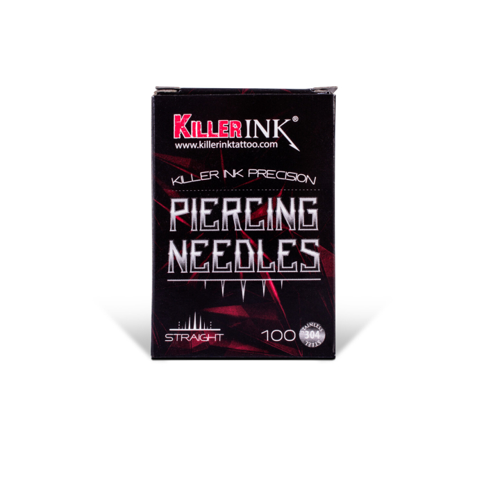 Box of 100 Killer Ink Precision Straight Piercing Needles (10G-20G)
