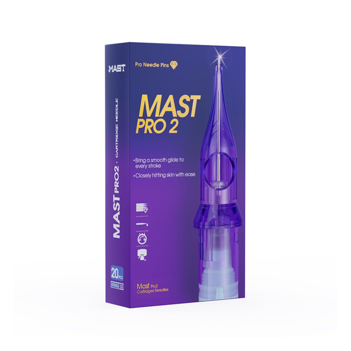 Box of 20 DragonHawk Mast Pro 2 Needle Cartridges - Medium Taper - Round Magnum Turbo