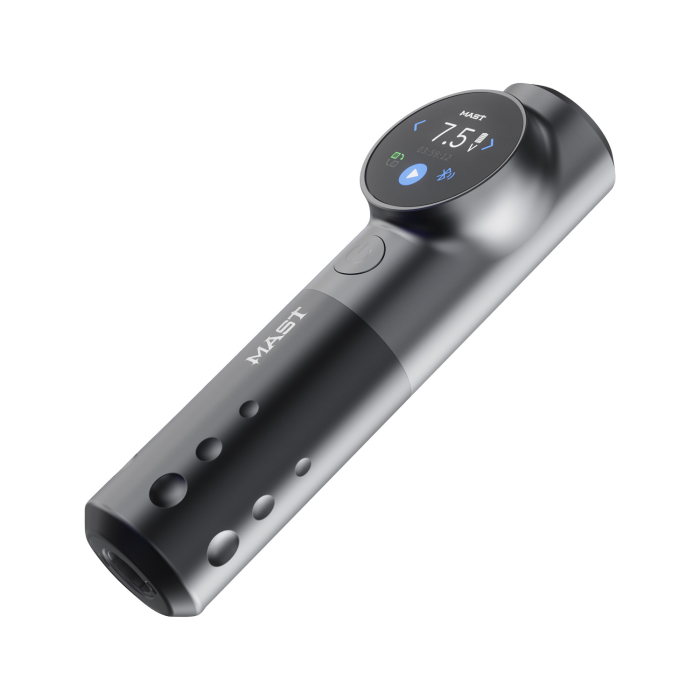 Dragonhawk Mast Archer Ultra Tattoo Machine with Charging Dock - Matte Gray - 4.5mm Stroke