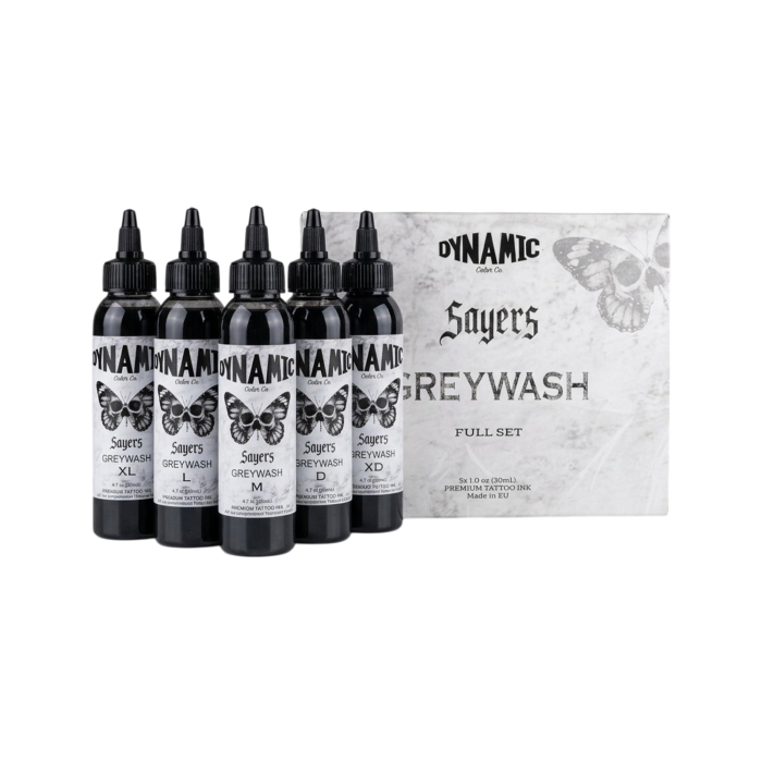 Dynamic Tattoo Ink - Platinum - Sayers Greywash Set 5x 120ml