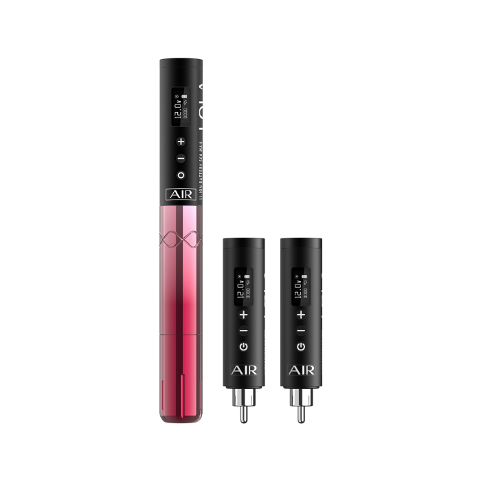 EZ Lola Air Wireless PMU Machine with Two Additional Batteries - Black & Pink Gradient