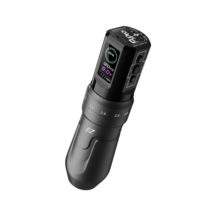 EZ P3 Pro Wireless Tattoo Pen with Additional Battery - Black