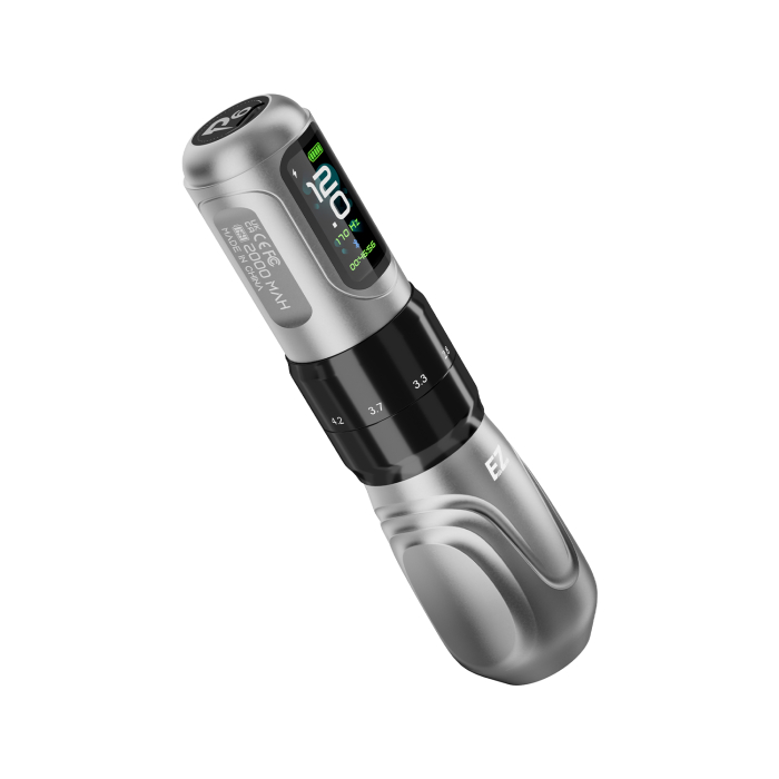 EZ P6 Wireless Tattoo Pen - Silver Gradient