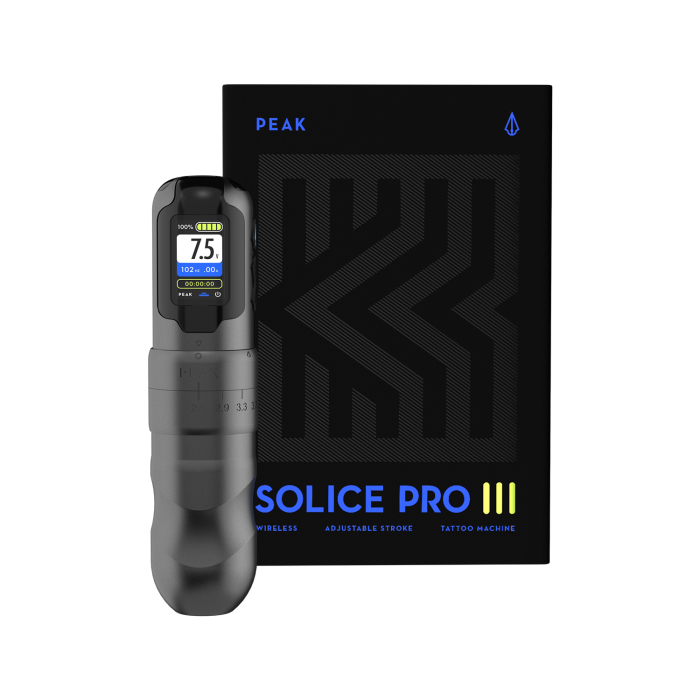 Peak Solice Pro V3 Pen Tattoo Machine - Charcoal