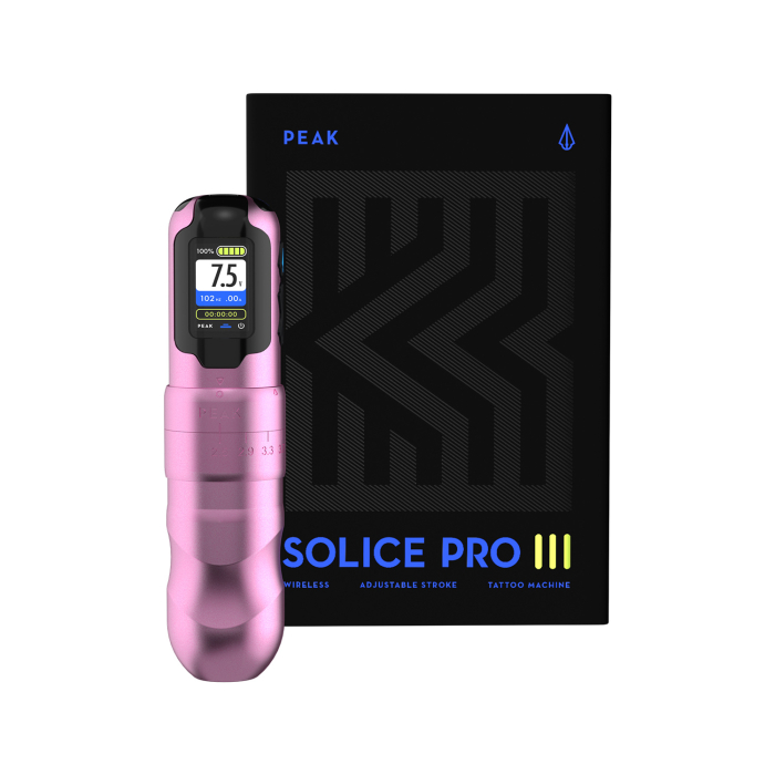 Peak Solice Pro V3 Pen Tattoo Machine - Pink