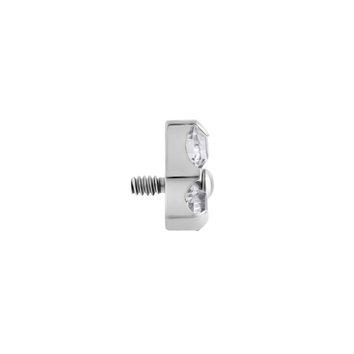 Tilum Internally Threaded Titanium Jewelled Trinity Top - Small