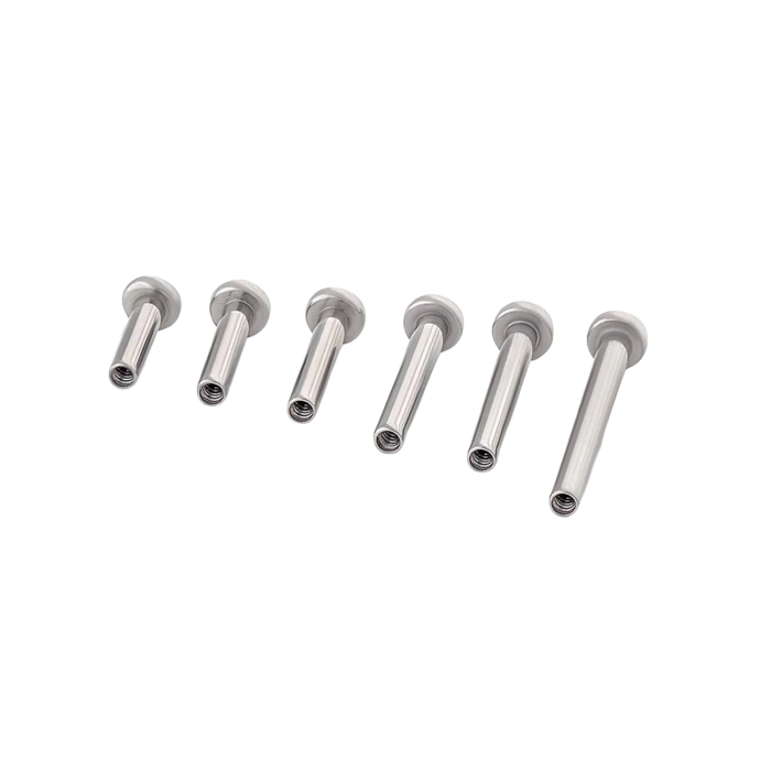 Tilum Titanium Internal Thread Labret Post - Flat Disc - Version 2