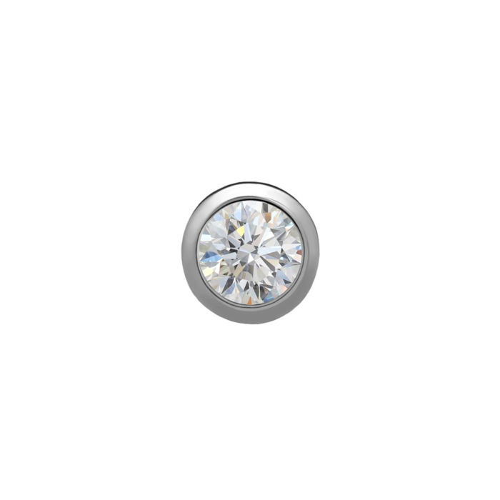 Tilum Titanium Nostril Bone with Martini Bezel-Set Jewel