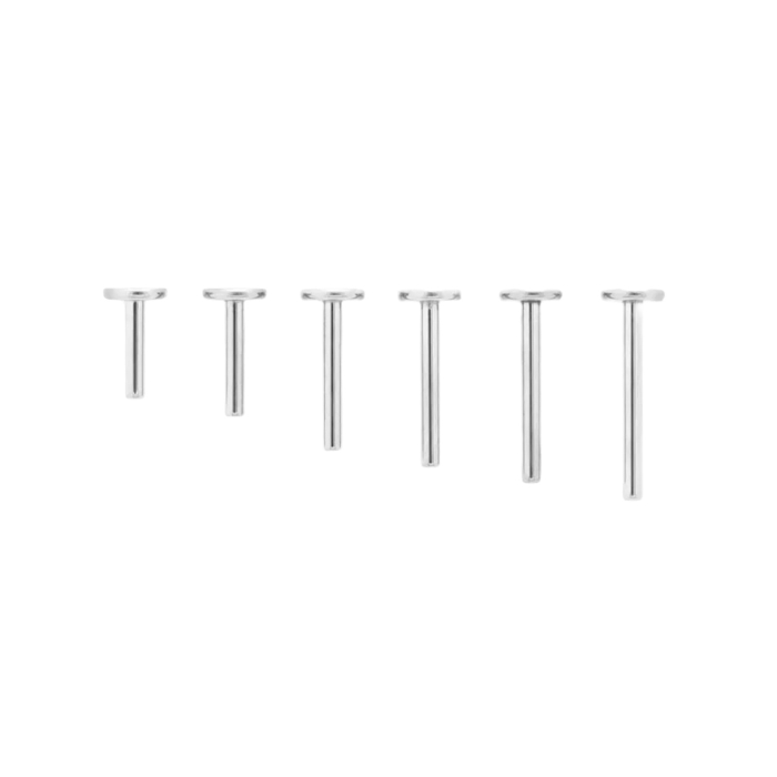 Tilum Titanium Threadless Flat Disc Labret Post