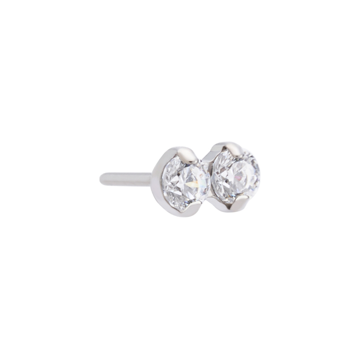 Tilum Titanium Threadless Double Gem End