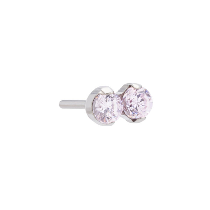 Tilum Titanium Threadless Double Gem End