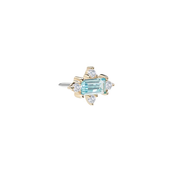 Tilum 14kt Yellow Gold Royal Baguette Threadless Top